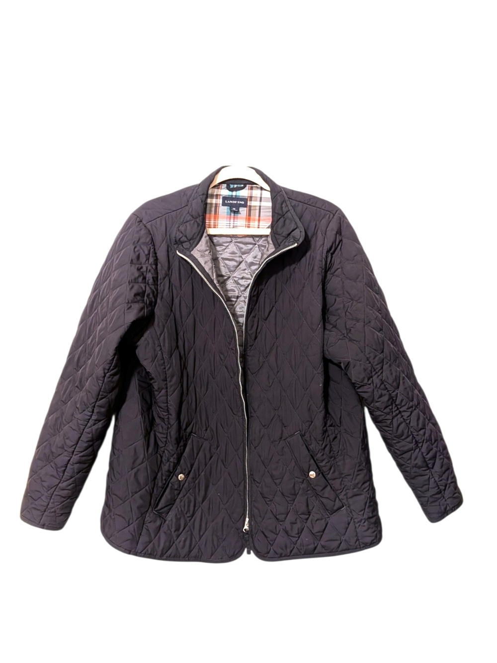 Lands' End Quilted Jacket - Black